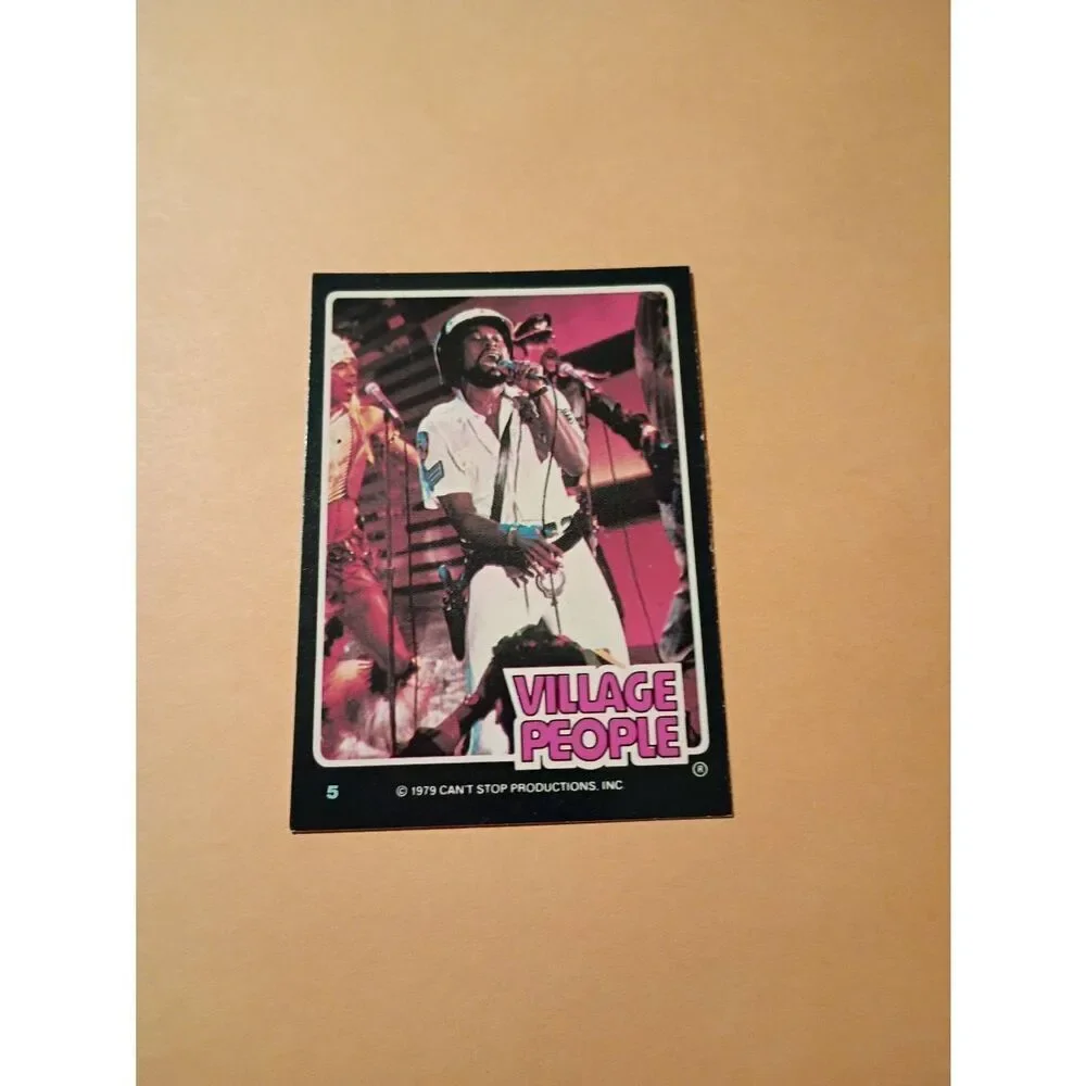 Vintage 1979 Village People Trading Card #5 Disco Era Vintage Music Collectible